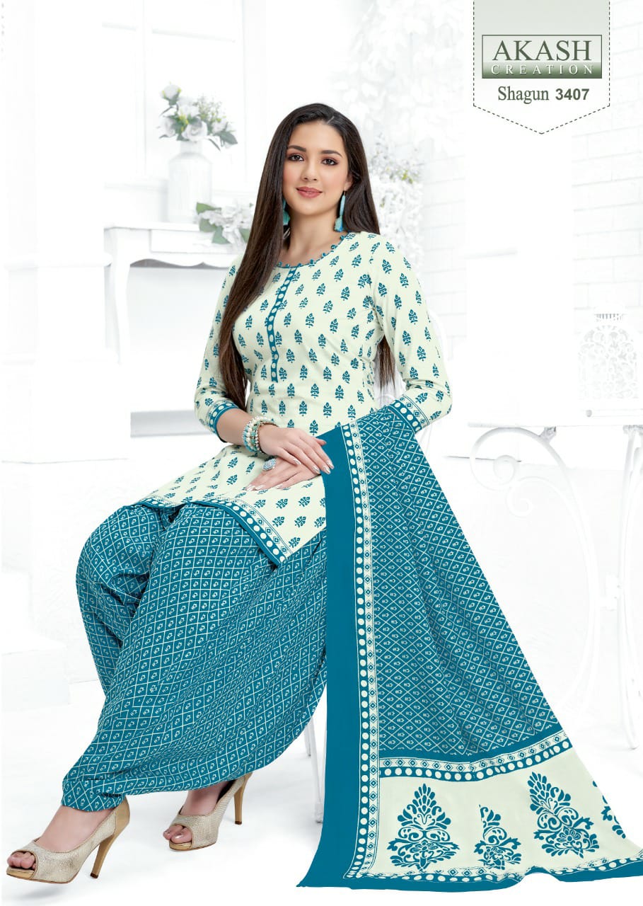 Akash Shagun 34 Cotton Casual Daily Wear Cotton Dress Material Collection